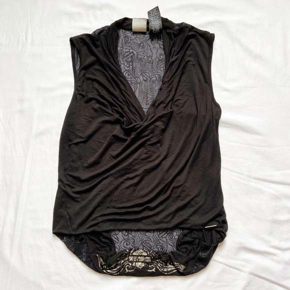 Harley Davidson Twist Front Lace Back Top